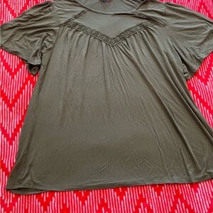 SJS Olive Short Sleeve Women's Top